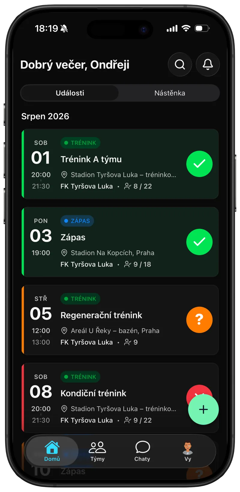 Plánovanie udalostí